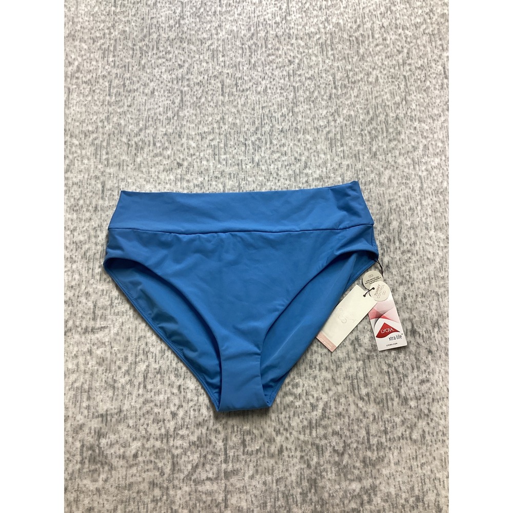 CALIA Womens Wide Banded High Rise Swim Bottom Tranquil Blue XL WSA15404SP25 NWT